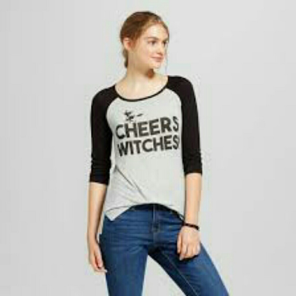 Zoe + Viv "Cheers Witches" Long Sleeve T-Shirt - Picture 1 of 1